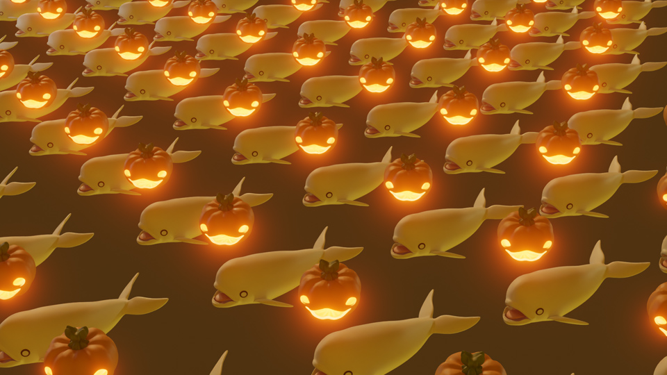 ハロウィンと聞いて無限におかしを強請りにくるスナメリ